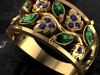 Grapes ring Part of garniture 3D Model