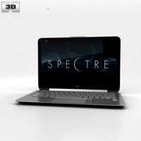 HP Spectre 13 inch Ultrabook Silver 3D Model