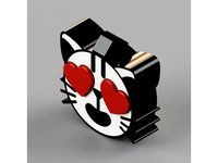 Cat Face Emoji Keychain/Necklace by leonardlee