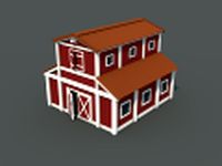 Low Poly Barn 3D Model