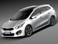 Kia Ceed SW GT-Line 2016 3D Model