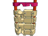 Hypercube evolution 10mm Y carriage with 83mm outer edge to edge rod space by warham