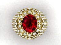 Mens Ruby Ring 3D Model