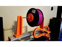 Extrusion Mounted Spool Holder Mounts Simplified  Shorter Easier Side Print Aluminatus Trinity One by jevs