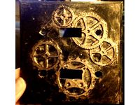 Double light switch plate with gears by spryde