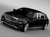 AMG Mercedes Maybach Pullman VV222 2015 3D Model