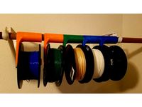 Filament Spool Closet Rod Hanger by mikepf