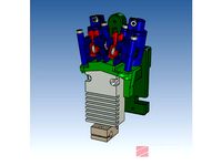 Top Hat, to mount 2 Nimbles V1 on a Dual NF-Hotend by ZestyTech