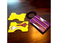 Slim Wallet with Key Holders by snowveil