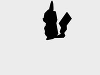 Low-poly pikachu silhouette by psubocz