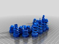 corkscrew chess set by EVANSUPANINJA