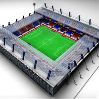 Soccer football stadium high detail 3D Model