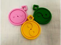 Spinning Yin Yang Logo/Symbol, Taichi, Key Chain, 阴阳图, 太极图 by lgbu