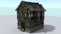 Medieval Town House 4 3D Model