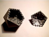 Snap-together Icosahedron (d20) by aveday_