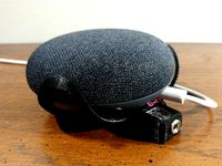 Google Home Mini Wall Mount With 1/4 Inch Headphone Jack Mod by Gophergames