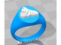 HTAFC (Huddersfield Town AFC) Terrier Signet Ring by Armaitus