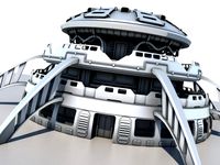 Sci Fi Building 1503 3D Model