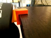 Headphone Holder bracket for 20mm thick desk [Modified for Ikea Galant] by d3c0de