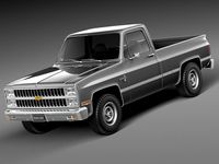 Chevrolet Silverado c10 1981-1987 3D Model