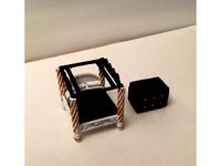 Miniature Canopy Bed with Dresser by melabam