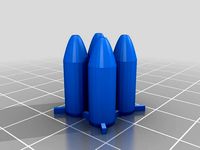 Airsoft realistic spiky hunting bullets V7 (4 pack) by poytureg