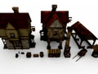 LowPoly medieval pack 3D Model