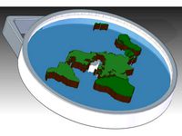 Keychain with flat earth model. by Radomir