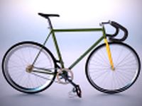 Vintage Fixed Gear Bicycle 3D Model