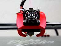 Bowden Carriage + Fan holder Anet A6 by dukedoks