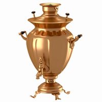 Decorated samovar with handles 3D Model