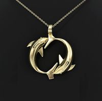 Pisces Zodiac Pendant 3D Model