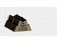 Pen Card USB Desktop holder by Wormfarmer