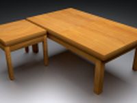 Classic Table Set 3D Model