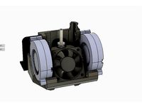 ultimate creality cr10 ender 2 3 double blower fan mount (stock hotend)(EZABL) by RaffoSan