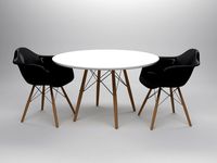 Eames table and chairs set 3D Model