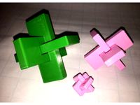 Wooden Knot Cross Puzzle, OCC, Three Pieces, Kong Ming Lock by lgbu