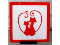 Quadro Gattini con cuore by Wolfetto