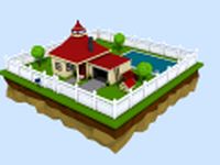 Low Poly House Scene 3D Model