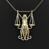Libra Zodiac Pendant 3D Model
