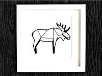 Customizable Origami Moose by mightynozzle