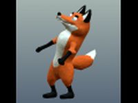 Cartoon fox 3D Model