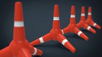 Police Cone Tetrapodo 3D Model