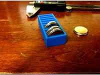 CR2032 Coin Cell Battery Tray (Holds 10) by onemorejoule