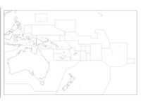 Montessori puzzle map of OCEANIA continent for laser cutting by atamblay