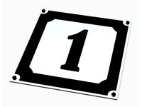House number German style (V2) Hausnummer by HansHeld