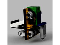 45mm to 2x24mm linear bearing(Polymer or LM8UU) adapter for metallic plate X-Carriage for the Geeetech Prusa i3 Pro  A / B / C / W / M201 + BLTouch( 3DTouch ) sensor mount by redangel1984