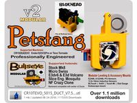 Petsfang Duct for CR10 MicroSwiss/Stock/E3Dv6/Volcano/TevoTornado /Tarantula Hot End/E3Dv6 CNC Mount & 5015 fan Bullseye Blokhead by dpetsel