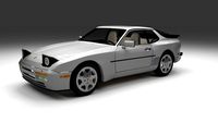 Porsche 944 S2 with interior 3D Model