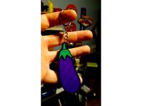 Eggplant Emoji Keychain by dsteffens00